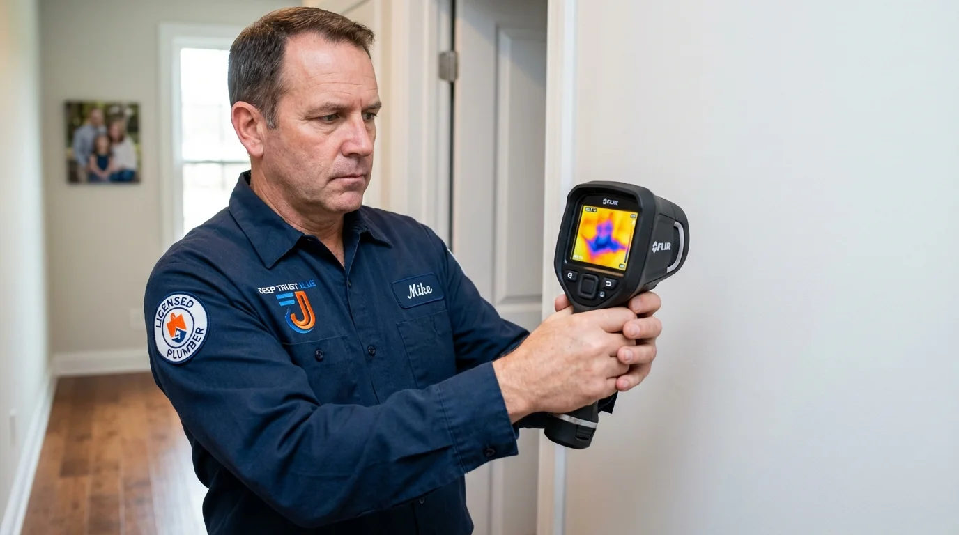 Thermal imaging leak detection by Johns Plumbing LLC in Great Bend